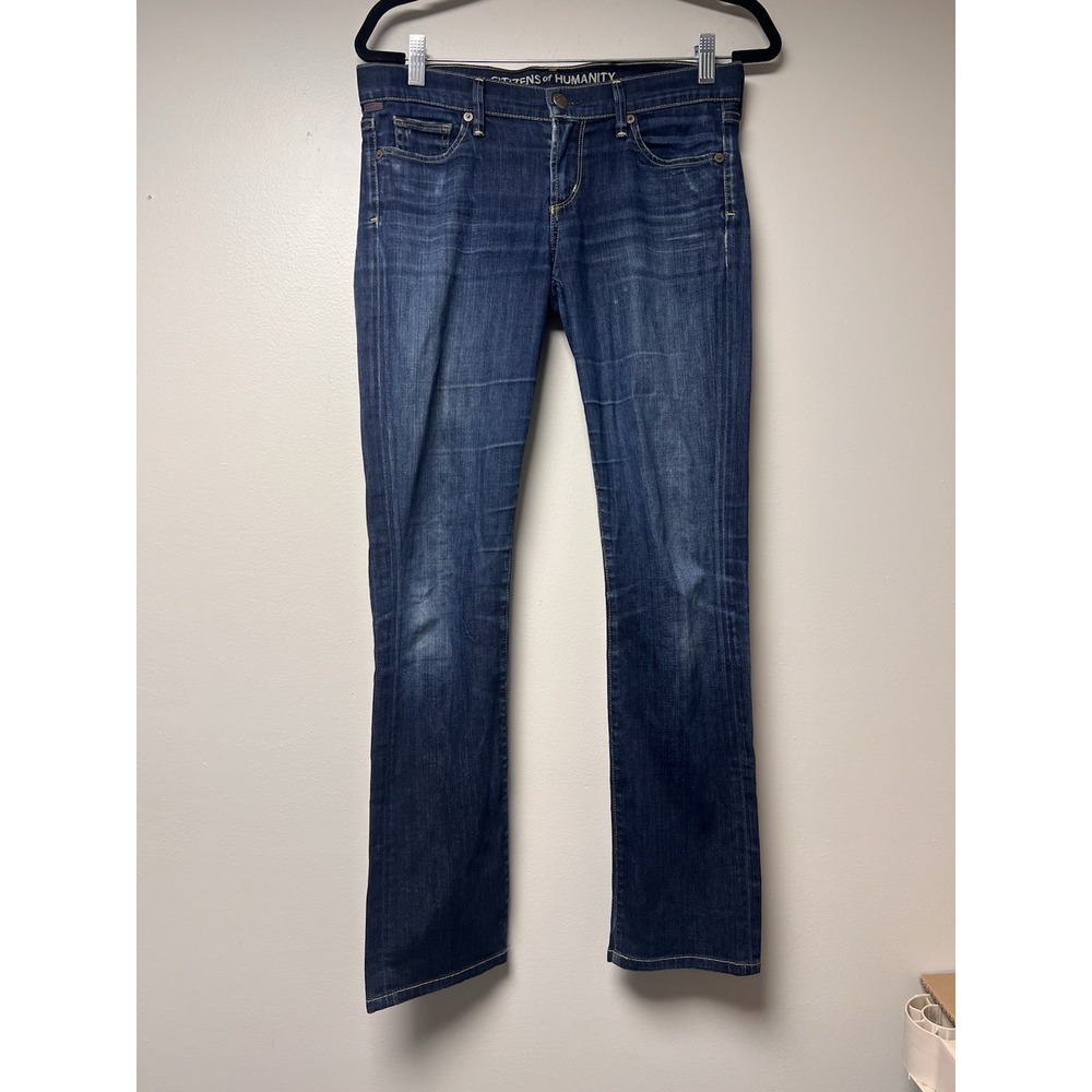 Citizens Of Humanity Low Rise Straight Leg Womens Blue Jeans Size 28